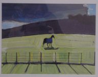 Horse with black cloud